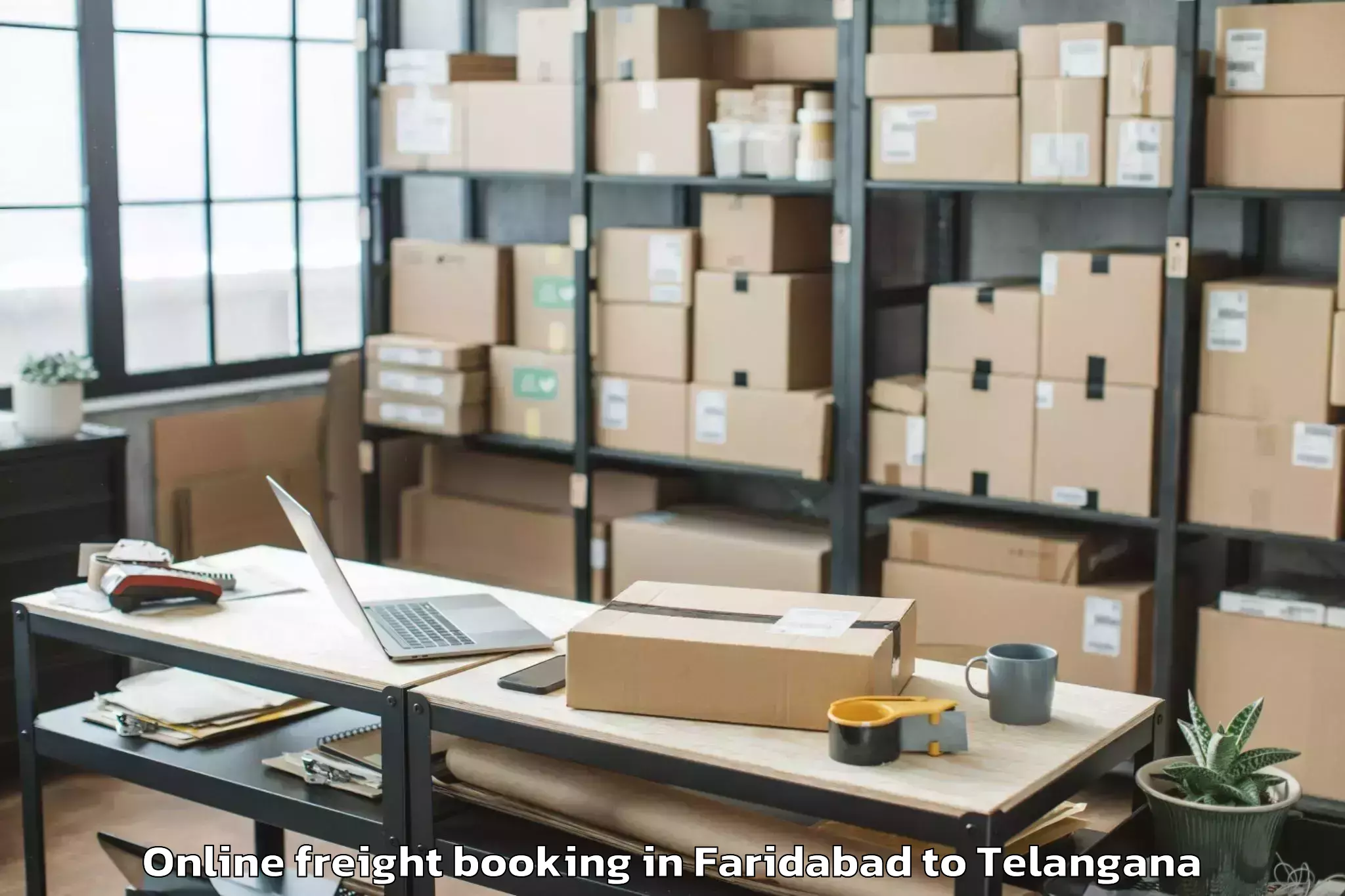 Trusted Faridabad to Palwancha Online Freight Booking